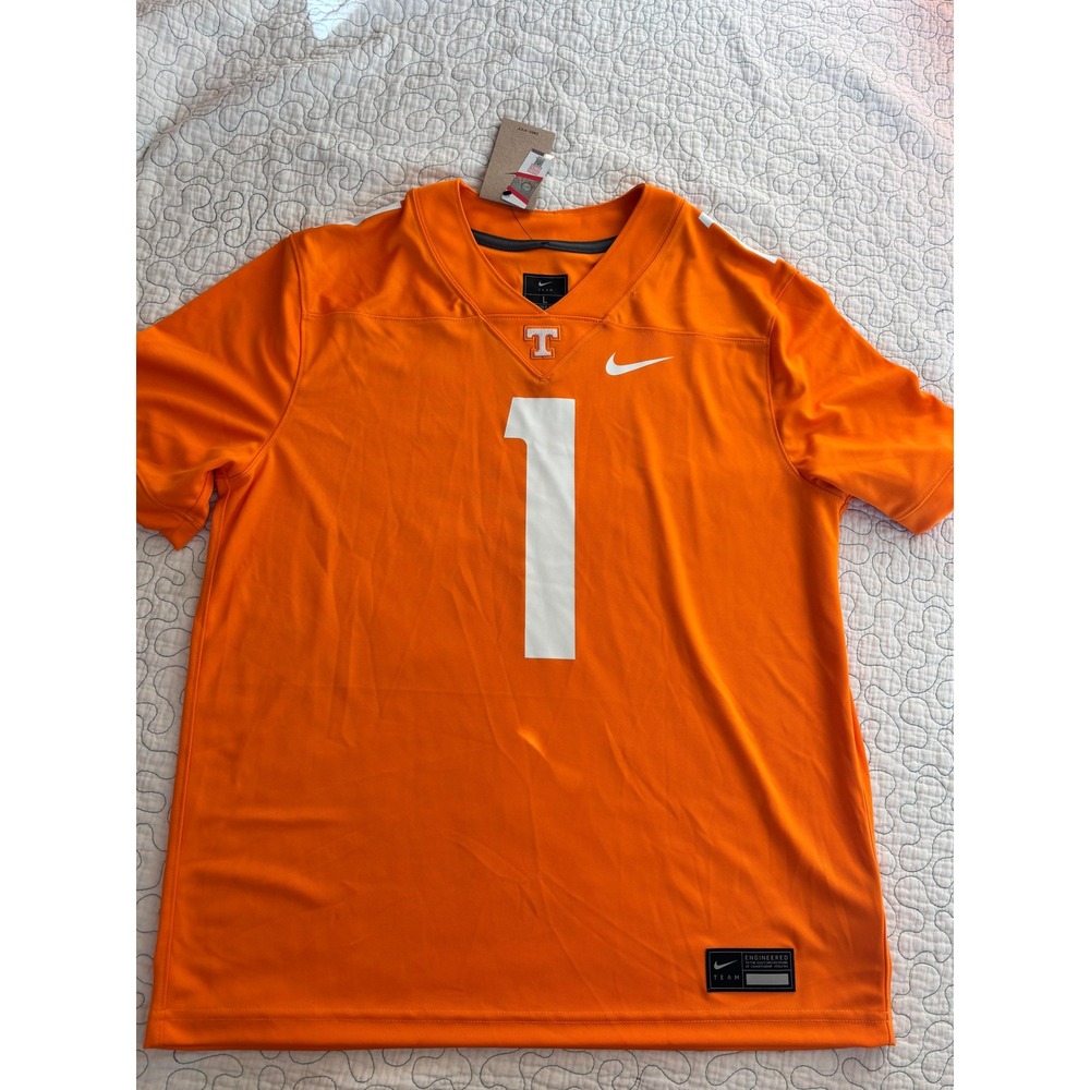 Nike Tennessee Volunteers #1 Football Jersey Mens Large Orange Dri-FIT